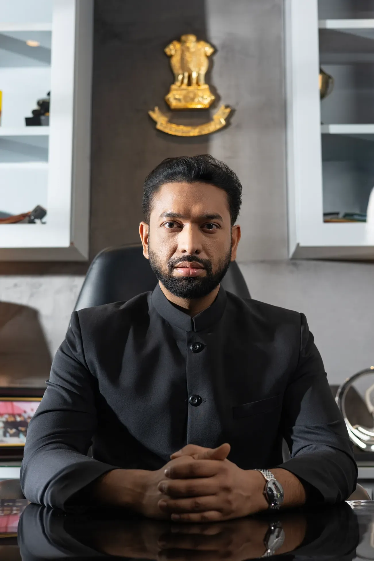 Ashwani Kumar, IAS, in a blue suit