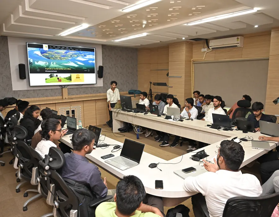 Interns during a discussion